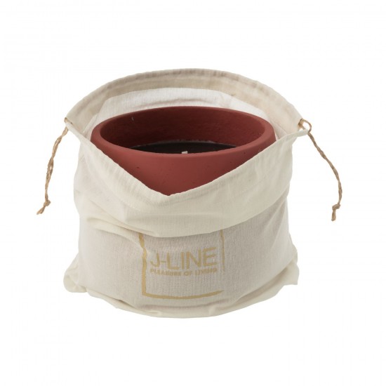 J Line bougie d'extérieur bougies d'extérieur Jolipa Bougie Exterieure Cyra Ciment Rouge Large.