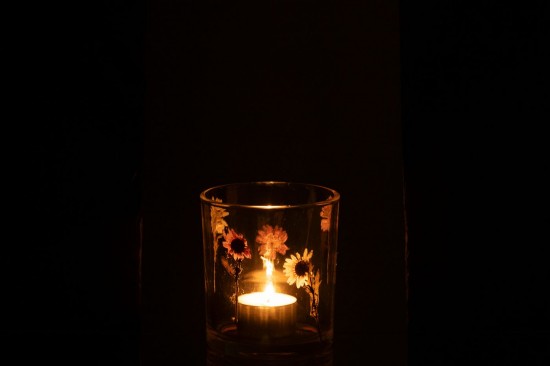 J Line photophores Jolipa Photophore Peggy Fleurs Verre Small.