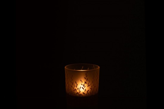 J Line photophores Jolipa Photophore Sally Verre Orange Transparent Extra Small.