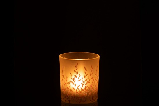 J Line photophores Jolipa Photophore Sally Verre Orange Transparent Small.