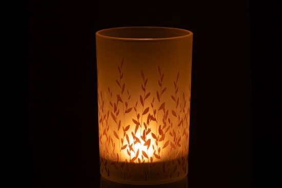 J Line photophores Jolipa Photophore Sally Verre Orange Transparent Large.