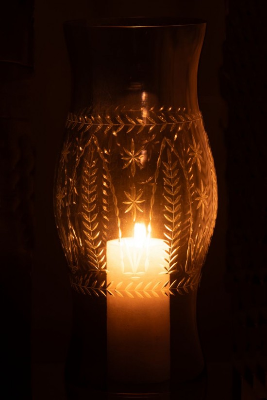 J Line lanternes photophores Jolipa Photophore Tarifa Verre Bleu Small.