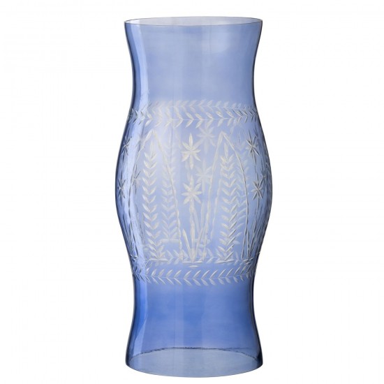 J Line Windlicht Tarifa Glas Blauw Small windlichten JO54654.