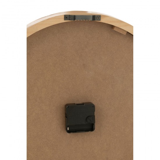 J Line horloges murales Jolipa Horloge Murale Bois Mdf Blanc Naturel Small.