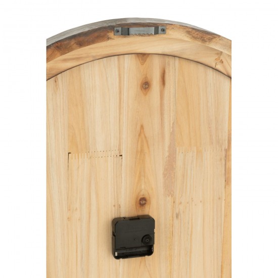 J Line horloges murales Jolipa Horloge Murale Grand Hotel Mdf Naturel Fonce Small.