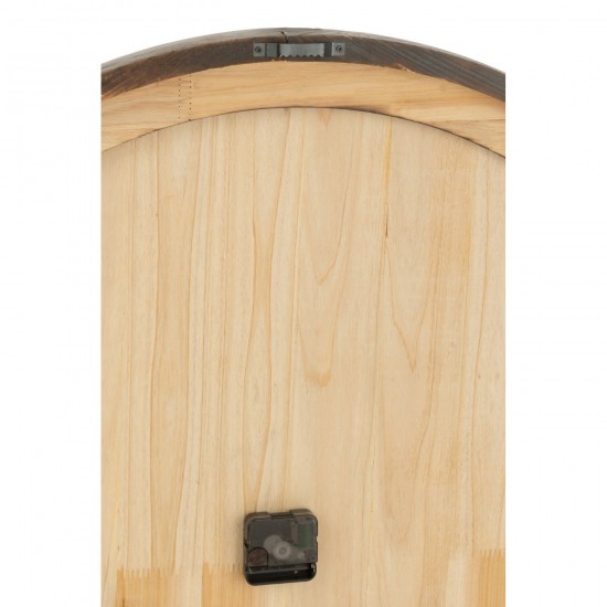 J Line horloges murales Jolipa Horloge Murale Grand Hotel Mdf Naturel Fonce Large.