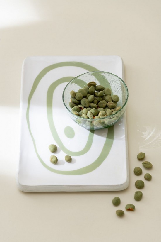 J Line Piatto Rettangolare Legno Di Mango Verde Bianco Assortimento Di 2 Bandeja Rectángulo Madera De Mango Verde Blanco Surti.