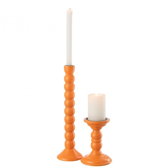 Jline Kandelaar Mangohout Oranje.