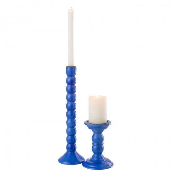 Jline Kandelaar Mangohout Blauw.