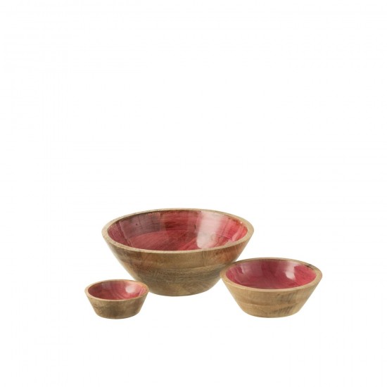 J Line bols Jolipa Bol Bois De Manguier Rose Large.