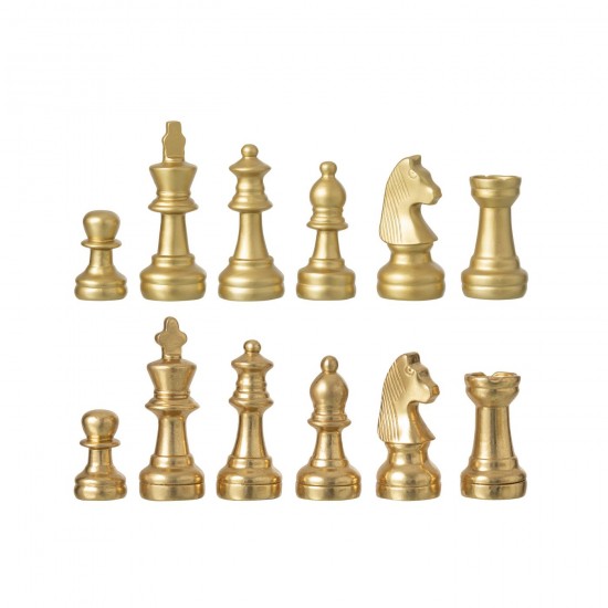 Jline Schaakspel Plateay Polyresin Goudkleurig.