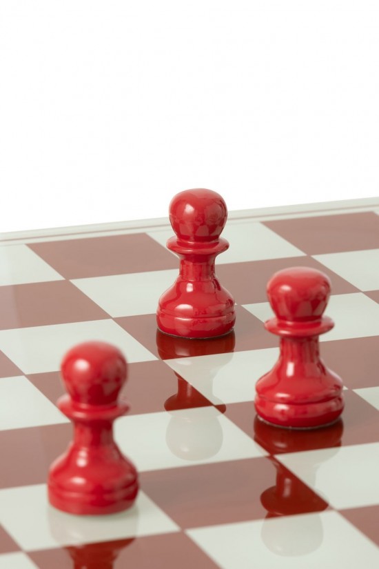 JLine J Line Schaakspel Plateay Polyresin Wit Kerstrood L61xB61xH13 cm schaakborden.