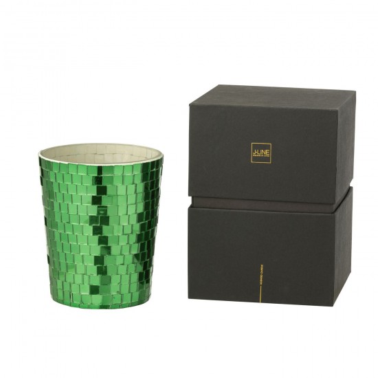 J Line bougies parfumées Jolipa Bougie Parfumée Miroir Verre Vert.