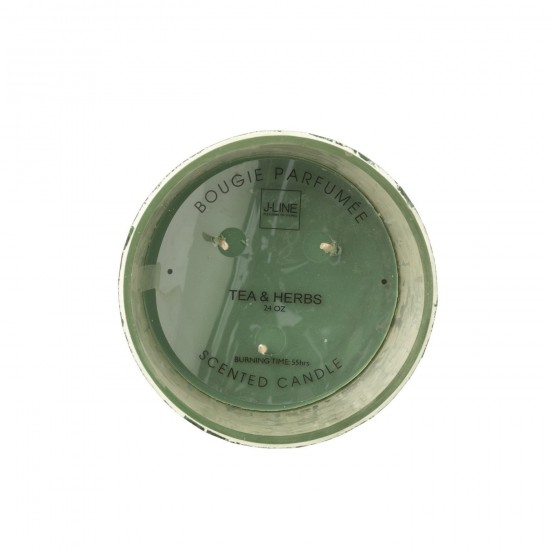 Jline Geurkaars Spiegel Glas Groen.