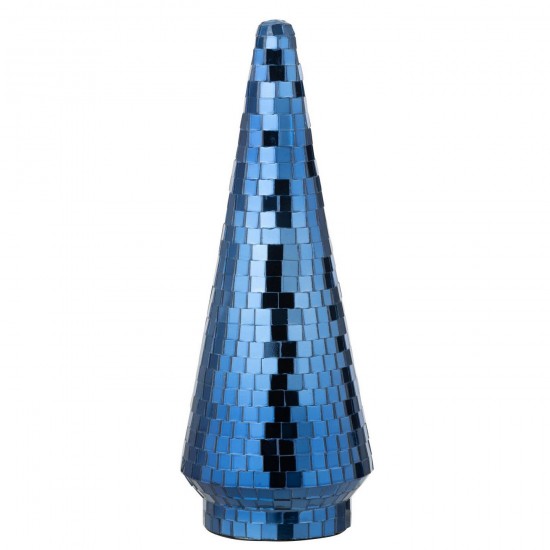 J Line Boom Spiegel Glas Blauw Large L13xB13xH33 cm JO55174.