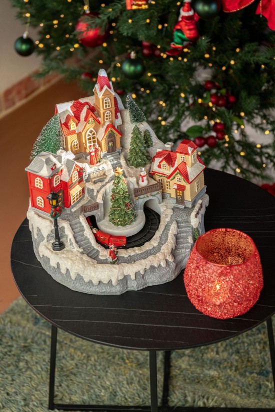 Jline Pueblo Tren Poliresina Multicolor.