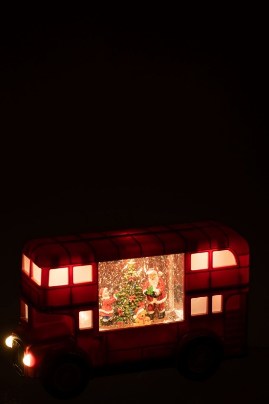 J Line hivers Jolipa Bus Led Musique Père Noël Plastique Multicolore.