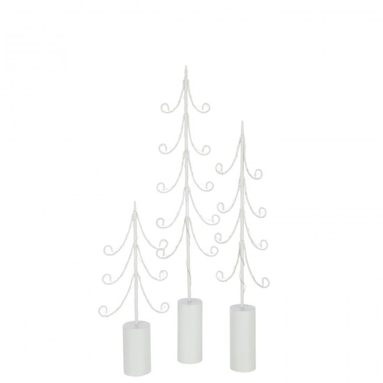 J Line Tree Led Cylinder Base Iron White Large.