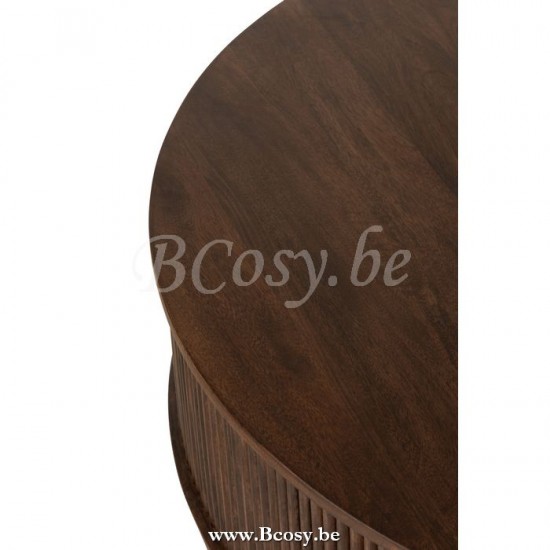 J Line Jline Couchtisch Reyi Auf Räder Mangobaum Dunkel Braun couchtische Kaffeetische