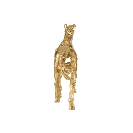 J Line Horse Running Polyresin Gold Colored Large horses.