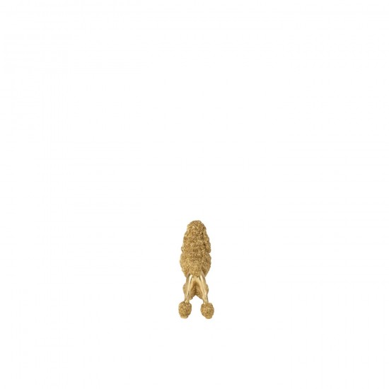 J Line Poodle Standing Polyresin Gold Colored Small poodles.