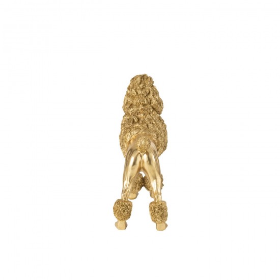 J Line Poodle Standing Polyresin Gold Colored Large poodles.