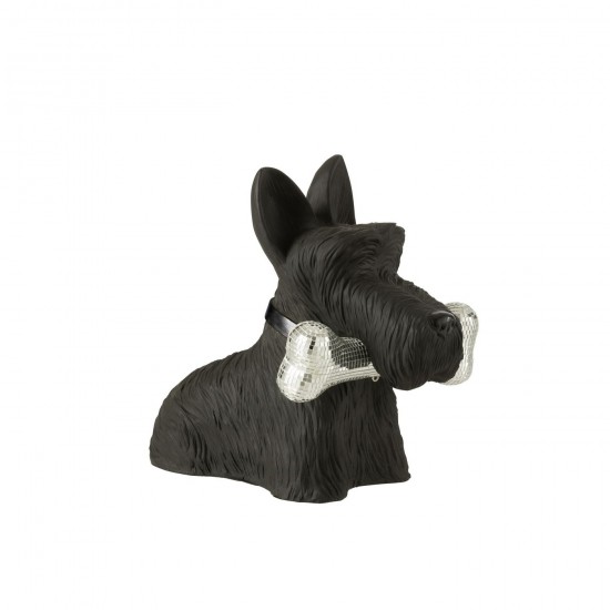J Line Scottish Terrier Bone Polyresin Black Animals.