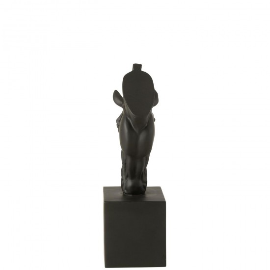 J Line Horse On Base Polyresin Black Small horses.