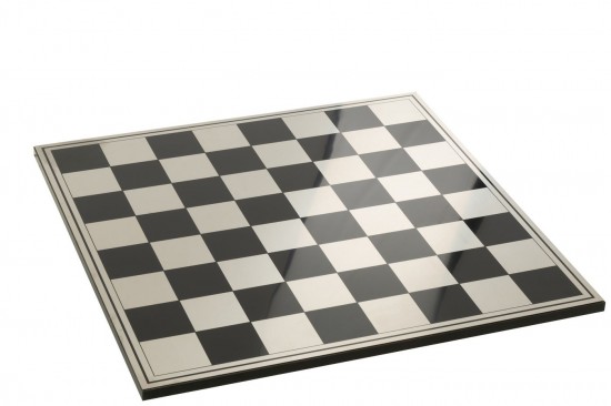 J Line echiquiers en bois Jolipa Echiquier Plateau Polyrésine Doré Noir.