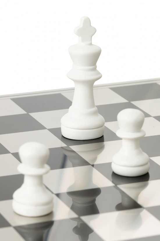 J Line Chess Set Board Polyresin Gold Colored White chessboards in wood.