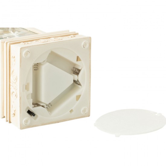 Jline Waterbol Lantaarn Sneeuwman Plastiek Wit Assortiment Van 2.