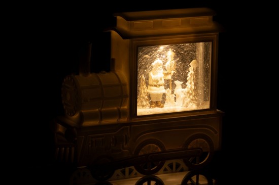 J Line neiges Jolipa Boule De Neige Locomotive Plastique Blanc.