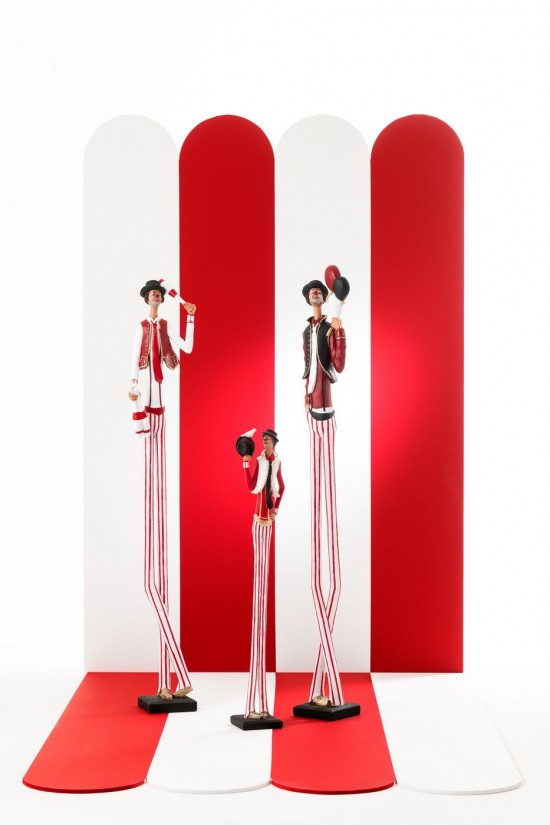 J Line S 3 Clown Gigante Poliresina Multicolore Large S 3 Clown Gigante Poliresina Multicolor Large.