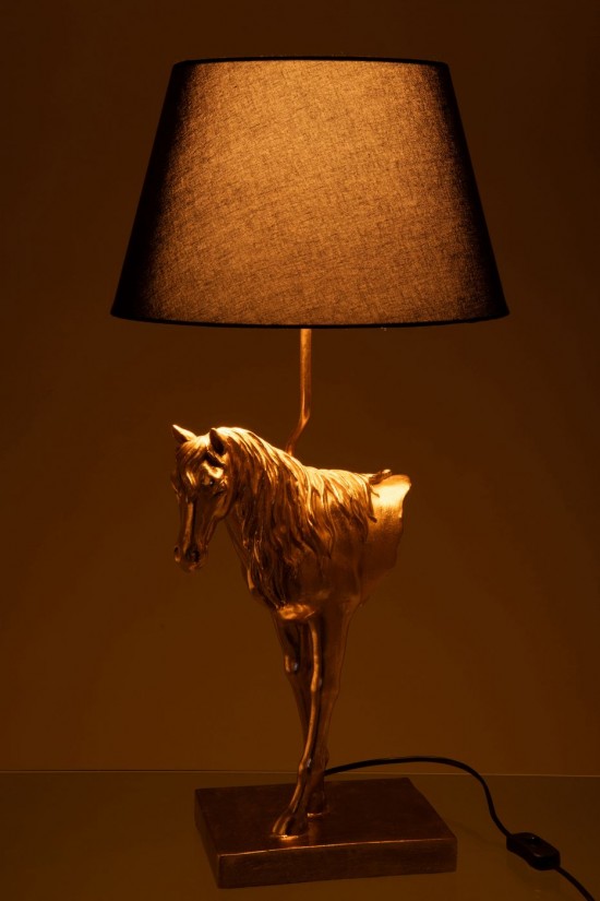 J Line Éclairage Armatures Luminaires D'intérieur Pieds De Lampe Avec Abat Jour Lampes De Table Jolipa Lampe Cheval Face Polyr.