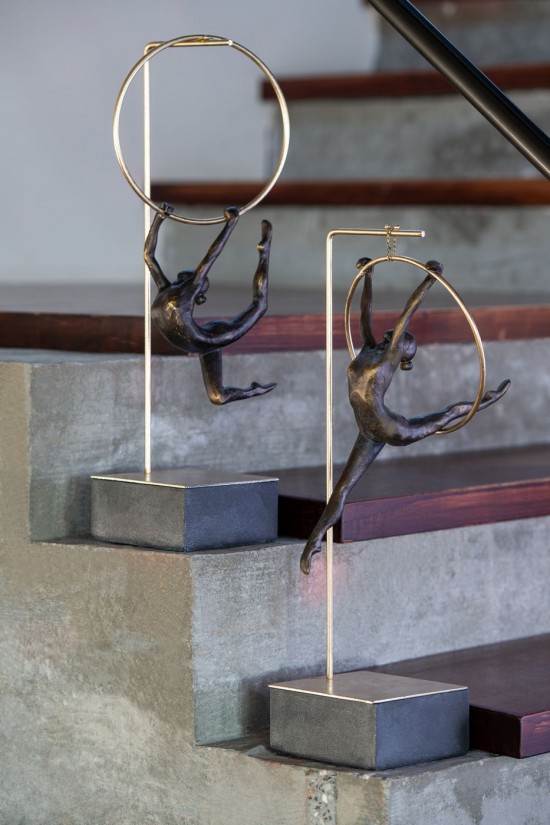 Jline Gymnast Hoop Beta Resin Black Gold Colored.