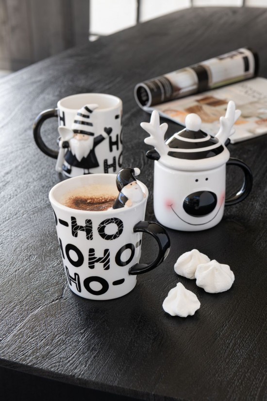 Jline Taza Papá Noel Dolomita Blanco Negro.