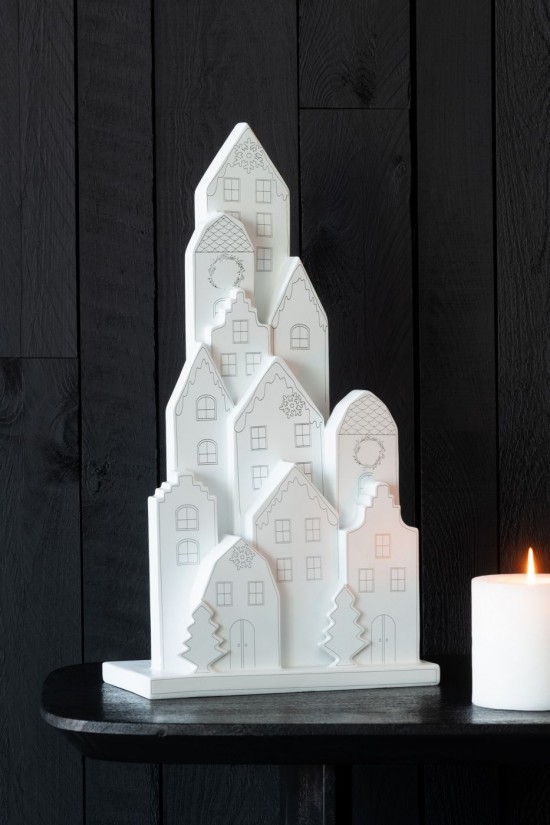 J Line Casa Classico Polvere Di Calce Bianco Nero Casa Clásico Cal En Polvo Blanco Negro.