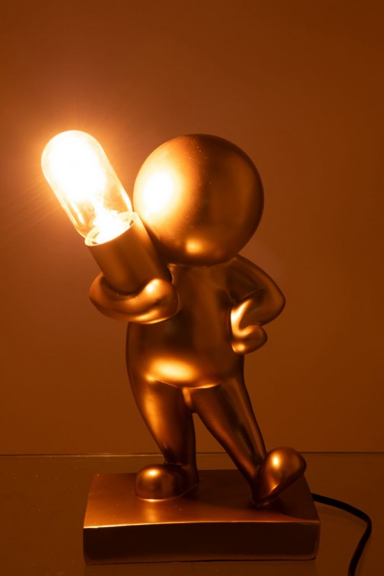 Jline Tafellamp Marcel Kalk Goudkleurig.