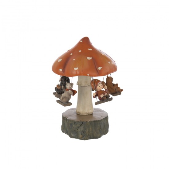 J Line objets Jolipa Carroussel Champignon Enfants Poudre De Chaux Multicolore.