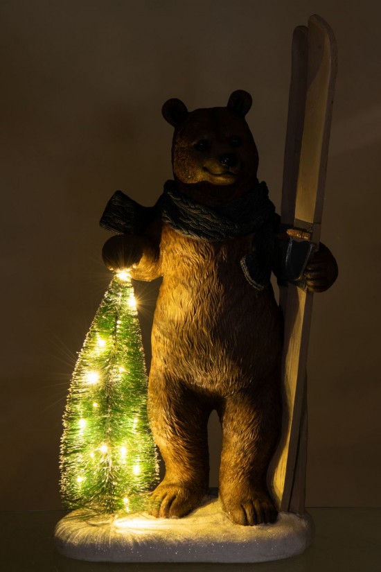 J Line ours Jolipa Ours Led Arbre Ski Poudre De Chaux Multicolore.
