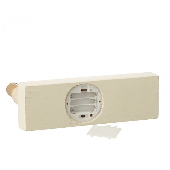 Jline Kerststal Led Kaarsen Kalk Meerkleurig.