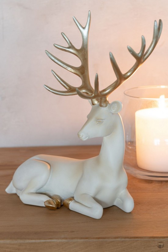 Jline Ciervo Tumbado Cal En Polvo Beige Claro Dorado.