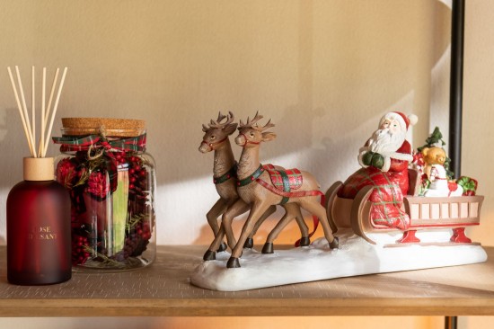 J Line Babbo Natale Slitta Cervo Polvere Di Calce Multicolore Papá Noel Trineo Ciervo Cal En Polvo Multicolor.