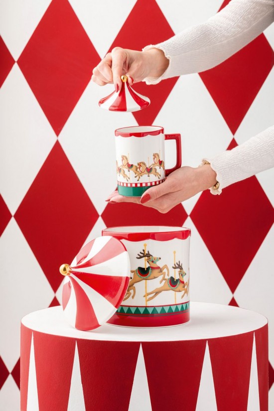 Jline Taza Tapa Carrusel Dolomita Multicolor.