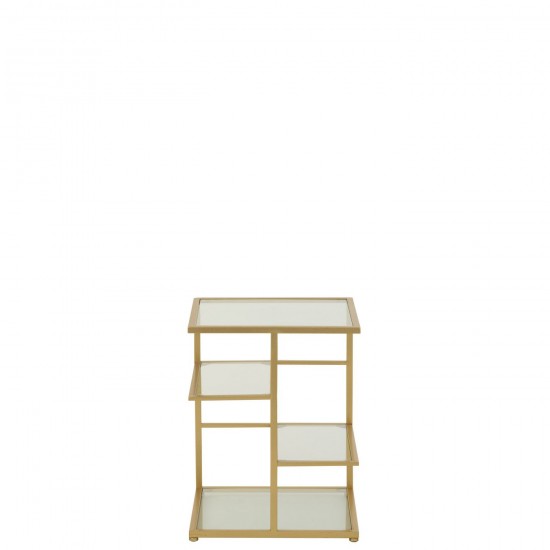 J Line tables d appoint bouts de canapé Jolipa Table D Appoint Fer Verre Doré.