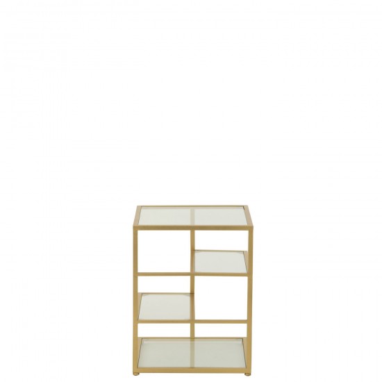 J Line Side Table Iron Glass Gold Colored nested side tables sidetables.