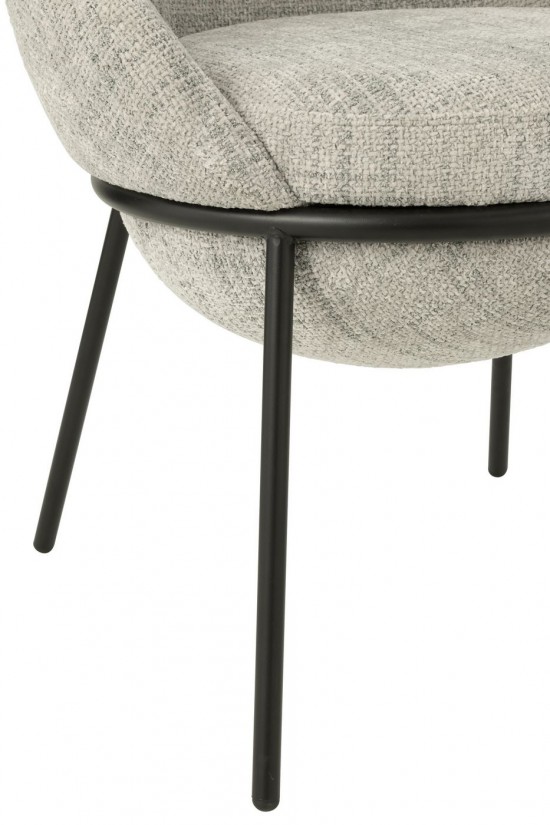 J Line Dining Chair Iron Grey Black dining chairs.