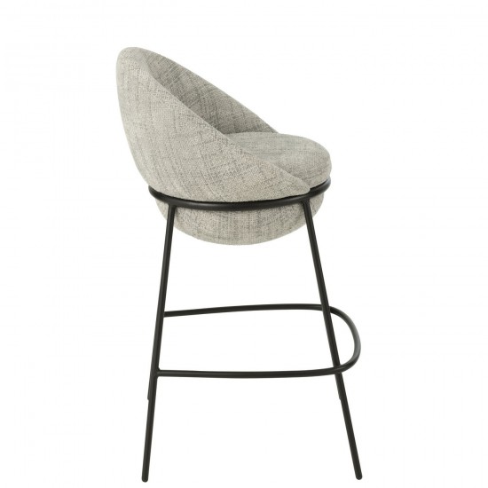 J Line chaises tabourets de bar Jolipa Tabouret De Bar Fer Gris Noir.