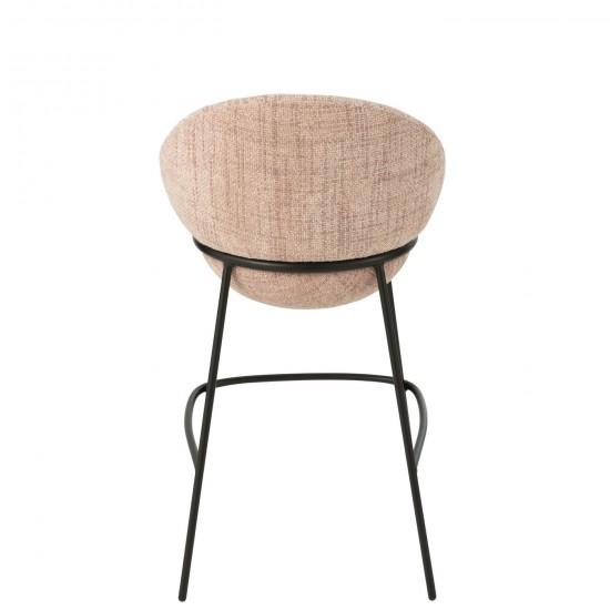 Jline Barkruk Ijzer Lichtroze Zwart.