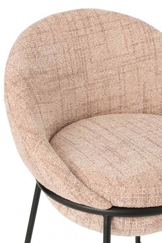 Jline Barhocker Eisen Hellrosa Schwarz barhockers barstuhl barstuehle.